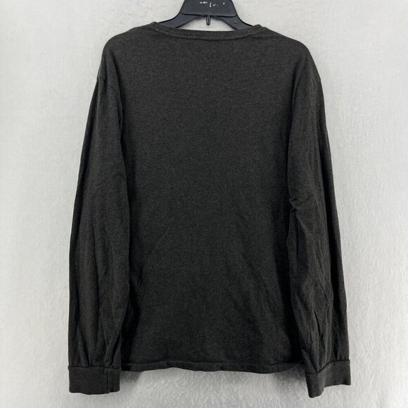 Polo Ralph Lauren Sweater Mens L Gray Long Sleeve V-Neck Pullover Casual Preppy - Picture 2 of 12